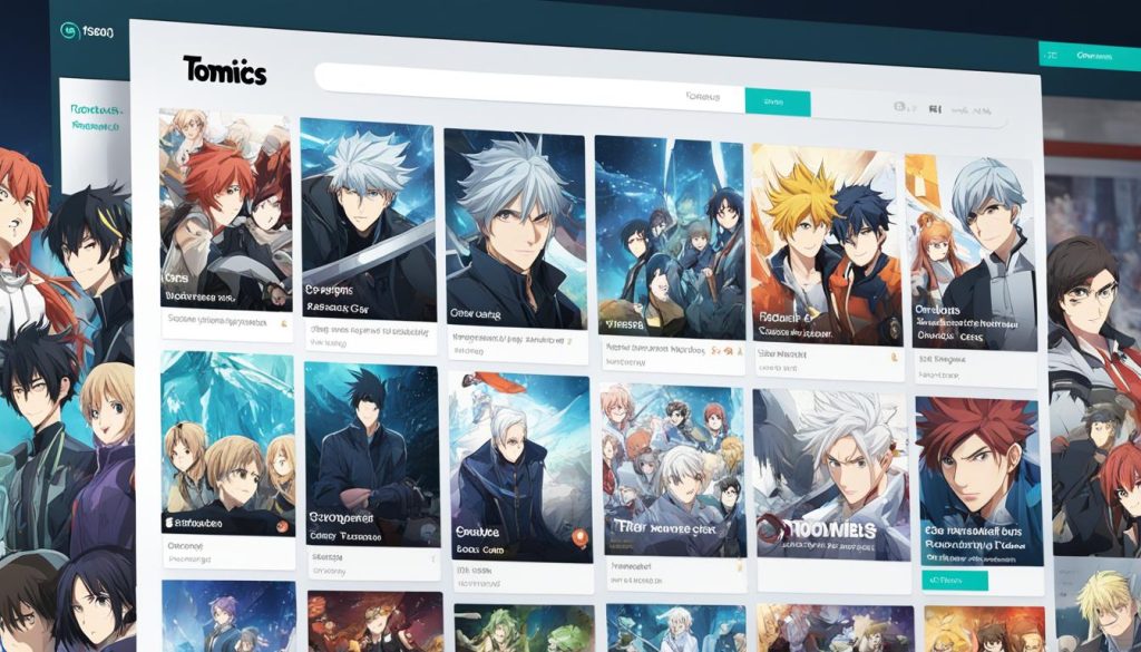 fonctionnalités Toomics webtoon fonctionnalités Toomics webtoon