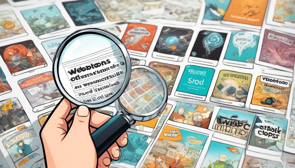 guide de sélection de webtoon guide de sélection de webtoon