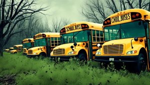 school bus graveyard